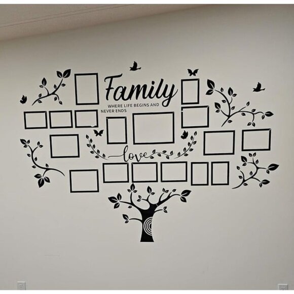New Family Wall Decor Living Room Wall Decor DIY Tree Wall Decals 11x14 8x10 5x7 - Picture 1 of 1